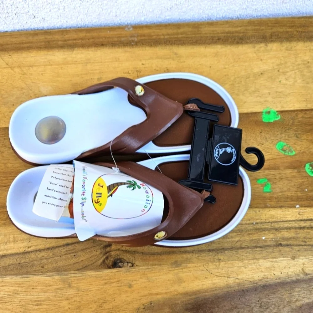 Hawaiian Jellys Ultra Comfort Coconut Fruit Unisex Flip Flop Sandal Wome… - Picture 2 of 16